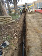 Lighting electrical trench