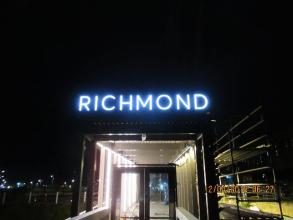Lighted letters on passenger shelter